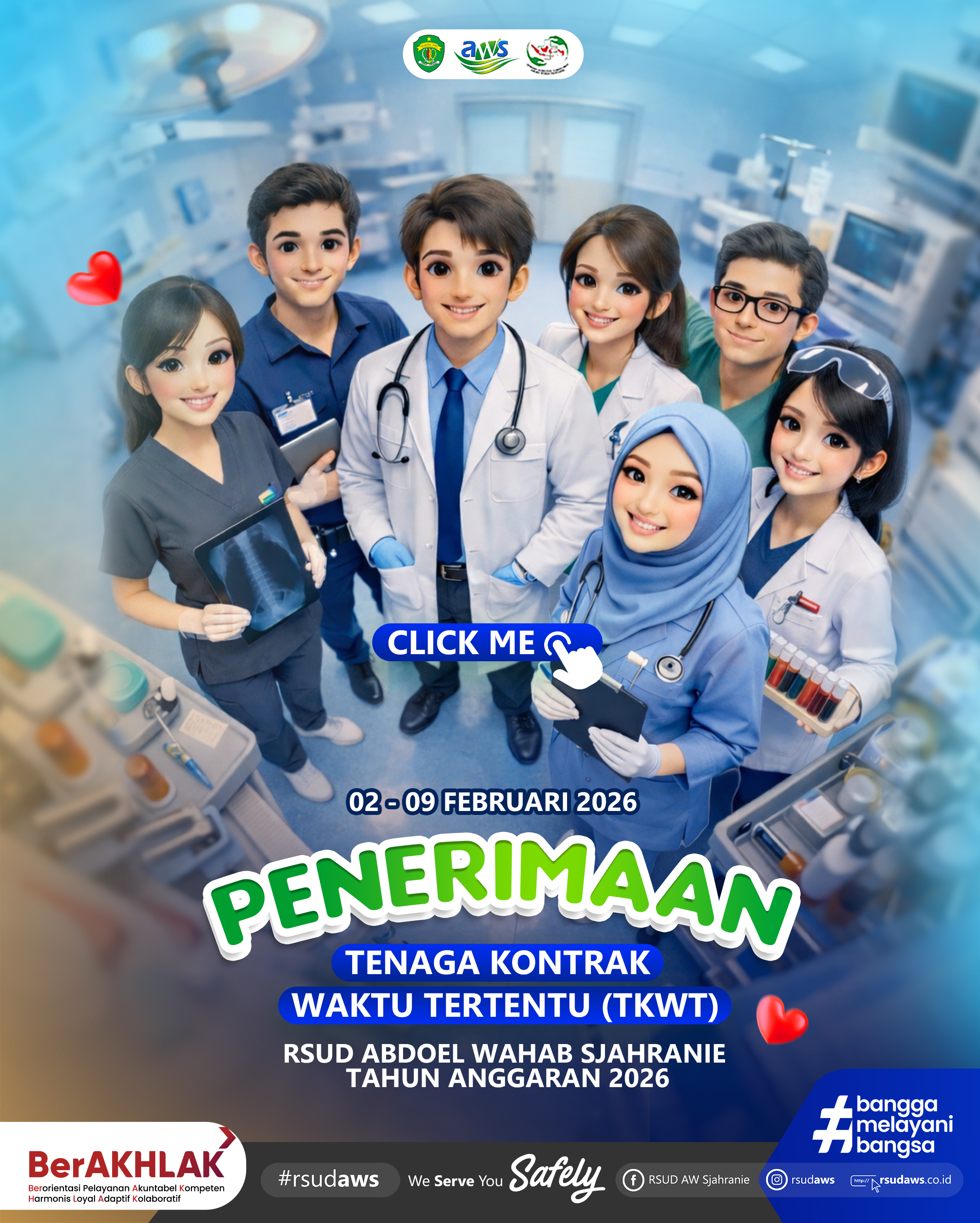Poster Utama Rekrutmen RSUD Abdoel Wahab Sjahranie 2026